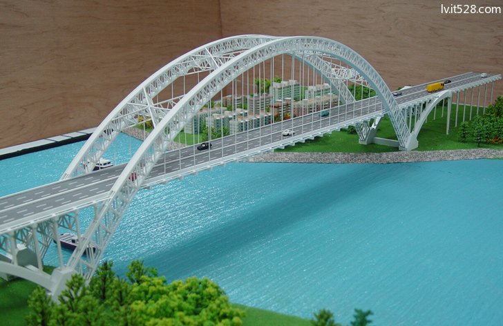 丫髻沙大桥模型图